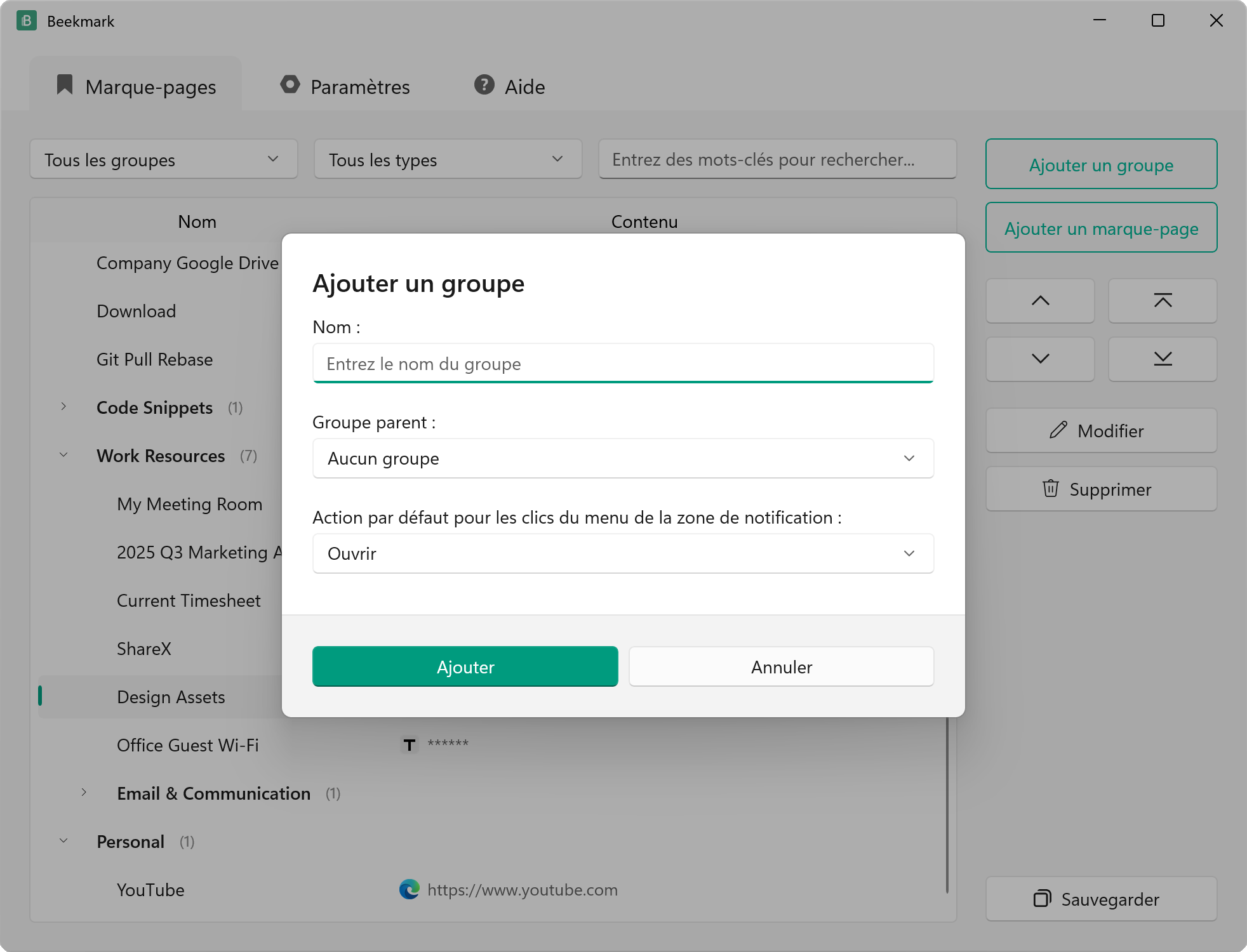 Ajouter un Groupe